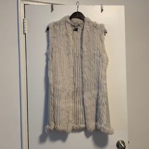 Never worn rabbit fur vest
